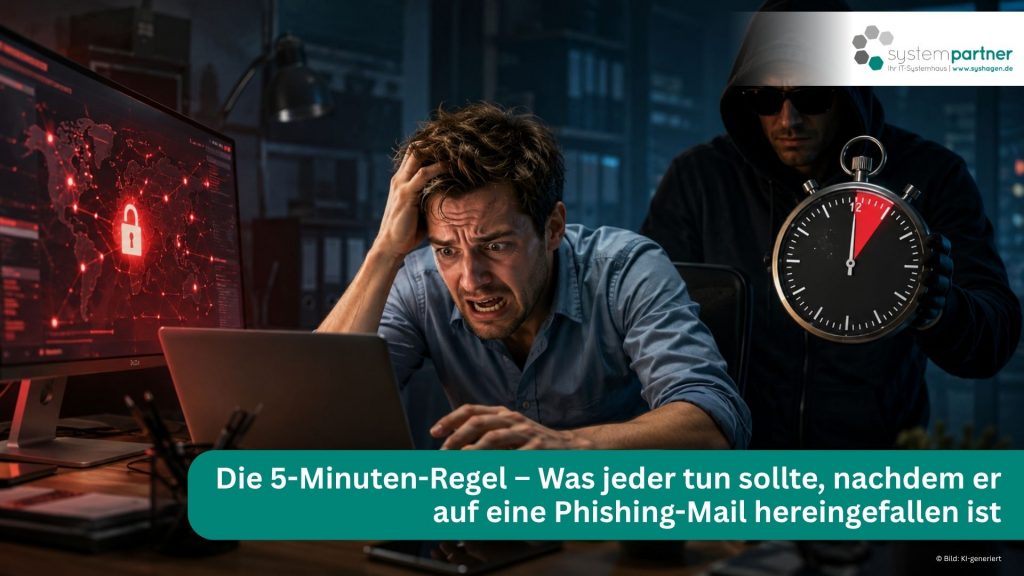Die 5-Minuten-Regel – Was jeder tun sollte, nachdem er auf eine Phishing-Mail hereingefallen ist